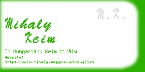 mihaly keim business card